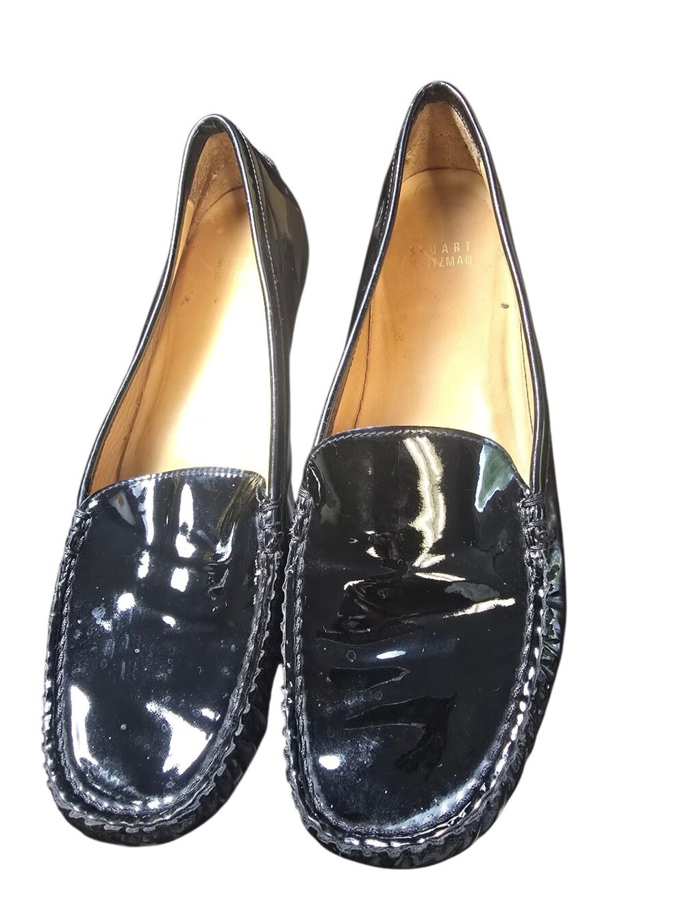 Stuart Weitzman Black Patent Loafers Vintage Sz. 8